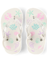 Tongs coquillage pour petites filles