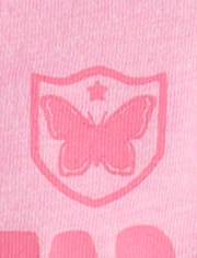 Baby And Toddler Girls Soccer Star Graphic Ringer Tee