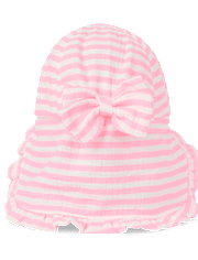 Baby Girls Striped Bow Sun Hat