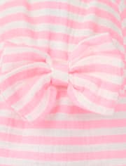Baby Girls Striped Bow Sun Hat
