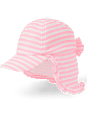 Baby Girls Striped Bow Sun Hat