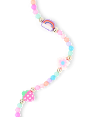 Chaîne de lunettes de soleil à perles avec visage souriant pour filles