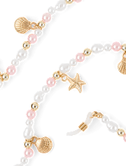 Chaîne de lunettes de soleil à perles coquillage pour filles
