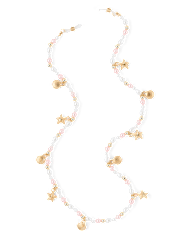 Chaîne de lunettes de soleil à perles coquillage pour filles