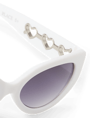 Lunettes de soleil pour filles avec découpe en forme de cœur