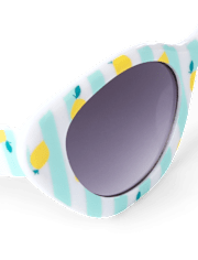 Toddler Girls Striped Lemon Cat Eye Sunglasses