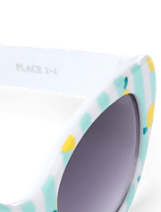Toddler Girls Striped Lemon Cat Eye Sunglasses