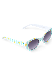 Toddler Girls Striped Lemon Cat Eye Sunglasses