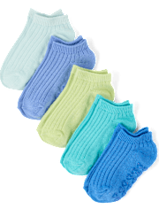 Girls Rainbow Ankle Socks 10-Pack