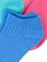 Girls Rainbow Ankle Socks 10-Pack