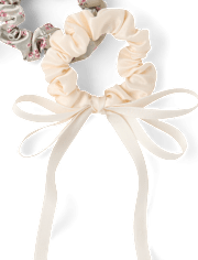Girls Bow Satin Hair Scrunchie 4-Pack