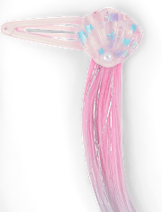 Girls Seashell Hair Extension Hair Clip 4-Pack