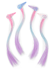 Girls Seashell Hair Extension Hair Clip 4-Pack