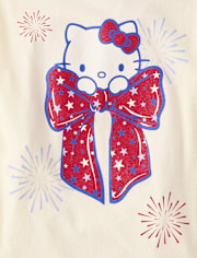 Girls Hello Kitty® Glitter Bow Relaxed Graphic Tee