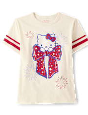 Girls Hello Kitty® Glitter Bow Relaxed Graphic Tee