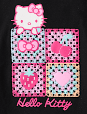 Girls Hello Kitty® Puff Print Crochet Relaxed Graphic Tee