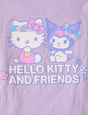 Girls Hello Kitty® And Friends Puff Print Front And Back Relaxed Graphic Tee