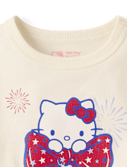 Toddler Girls Hello KittyÂ® Glitter Bow Relaxed Graphic Tee