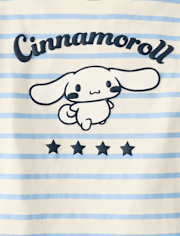 Girls Cinnamorollâ¢ Puff Print Striped Graphic Tee