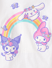 Girls Hello Kitty® And Friends Glitter Rainbow Graphic Tee
