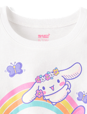 T-shirt graphique Hello Kitty® et ses amis à paillettes arc-en-ciel pour filles