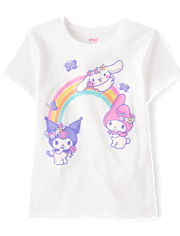 Girls Hello Kitty® And Friends Glitter Rainbow Graphic Tee