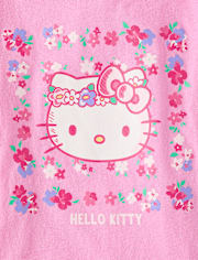 Girls Hello Kitty® Glitter Floral Graphic Tee