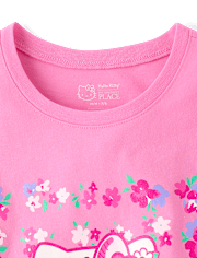 Girls Hello Kitty® Glitter Floral Graphic Tee