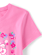Girls Hello Kitty® Glitter Floral Graphic Tee