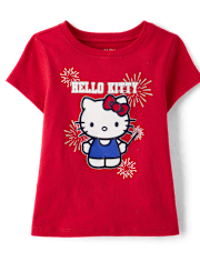 Toddler Girls Hello Kitty® Puff Print Fireworks Graphic Tee
