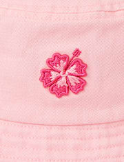 Bob brodé hibiscus pour bébés et petites filles