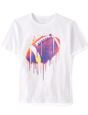 Boys Football Drip Graphic Tee