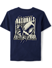 Boys National Football Front And Back Graphic Tee