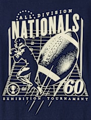 Boys National Football Front And Back Graphic Tee