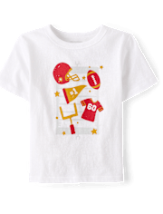 Baby And Toddler Boys Football Icons Graphic Tee