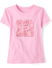 T-shirt graphique Camo 12 pour fille