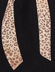 T-shirt graphique à nœud léopard pour bébé et petite fille