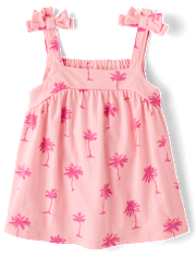 Toddler Girls Tie Shoulder Top