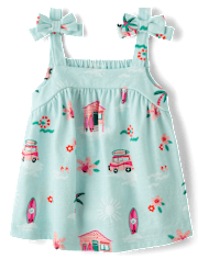 Toddler Girls Tie Shoulder Top