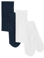 Girls Microfiber Tights 2-Pack