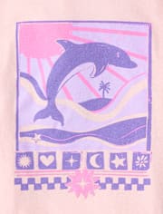 Girls Dolphin Graphic Tee