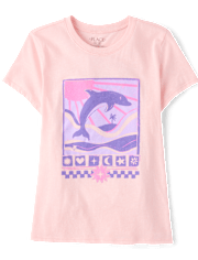 Girls Dolphin Graphic Tee