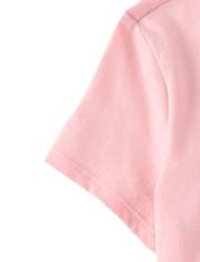 Girls Hibiscus Flower Graphic Tee