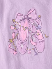 Girls Ballet Slippers Graphic Tee