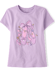 Girls Ballet Slippers Graphic Tee