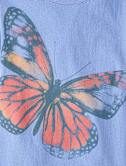 T-shirt graphique papillon pour filles