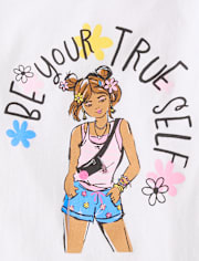 Girls Positive Words Graphic Tee