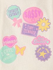 Baby And Toddler Girls Stamps Graphic Tee