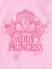 Baby And Toddler Girls Daddy's Princess Graphic Tee