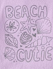 Baby And Toddler Girls Beach Day Graphic Tee